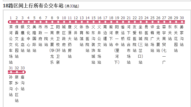 陽泉公交18路區間