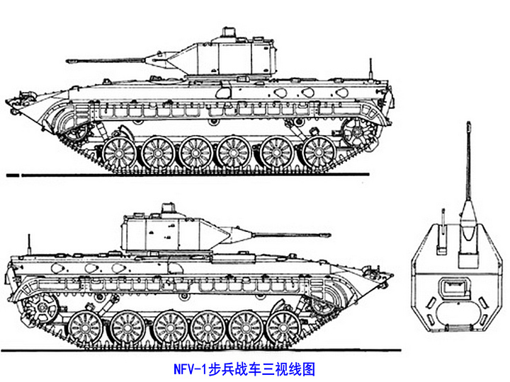 NVF-1步兵戰車三視線圖