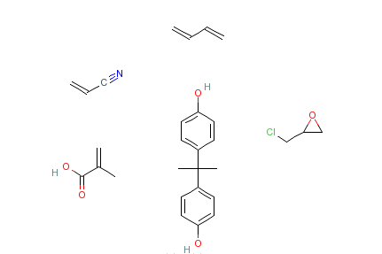 2-甲基-2-丙烯酸與1,3-丁二烯、氯甲基環氧乙烷、4,4\x27-（1-甲基亞乙基）雙[酚]和2-丙烯腈的聚合物