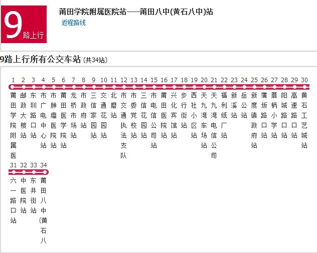 莆田公交9路