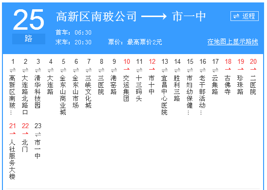 宜昌公交25路