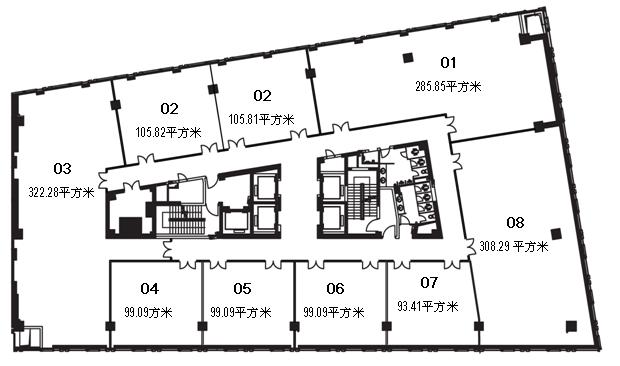 主樓標準層房型圖