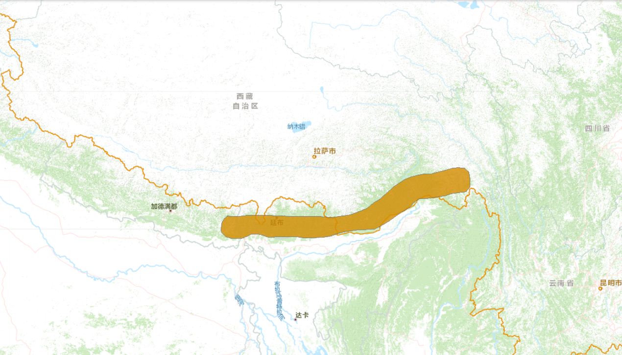 黑喉山鷦鶯分布圖