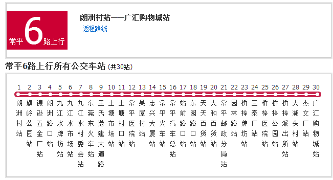 東莞公交常平6路