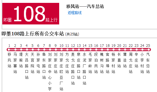 即墨公交108路