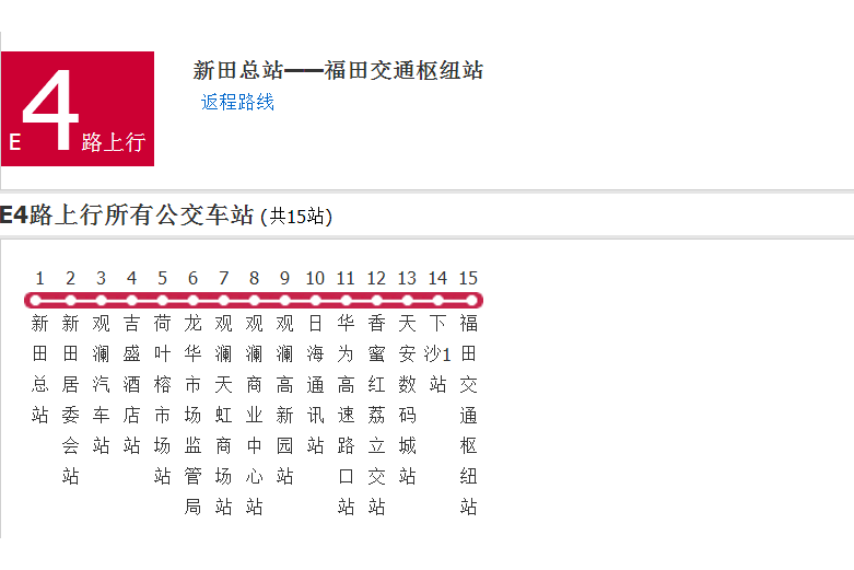 深圳公交E4路