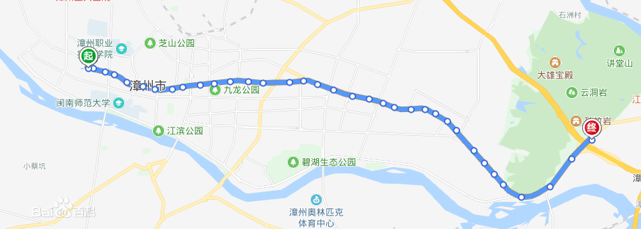 漳州公交1路路線圖