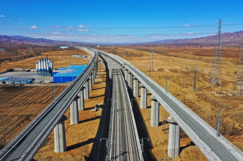 建設中的大張高速鐵路河北段