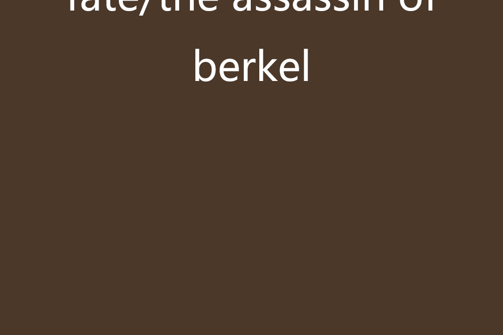 fate/the assassin of berkel