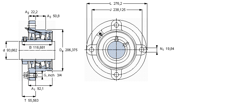 SKF FYRP3.11/16H軸承