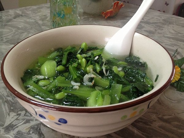 青菜豆丹湯