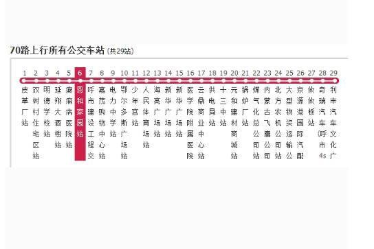 呼和浩特公交70路