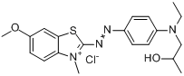 2-[[4-[乙基（2-羥丙基）氨基]苯基]偶氮]-6-甲氧基-3-甲基苯並噻唑氯化鹽