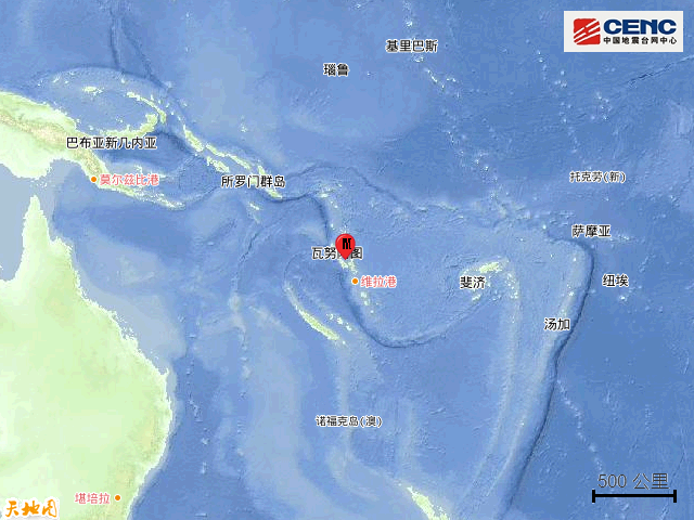 1·10萬那杜群島地震