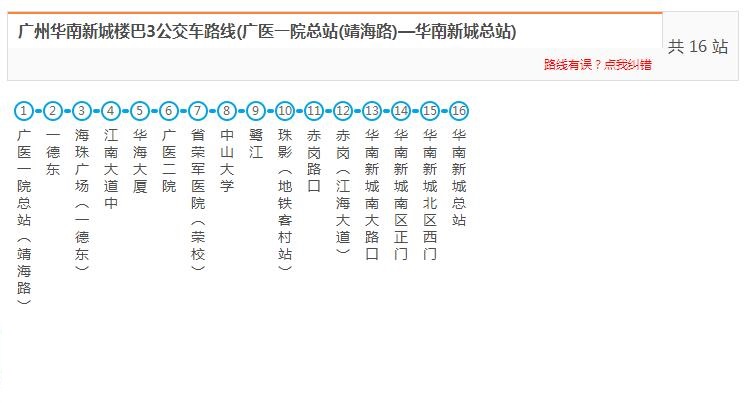 廣州公交華南新城樓巴3路