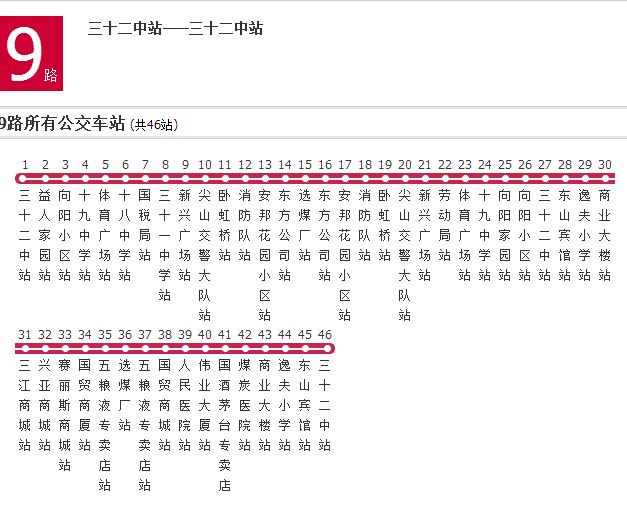 雙鴨山公交9路