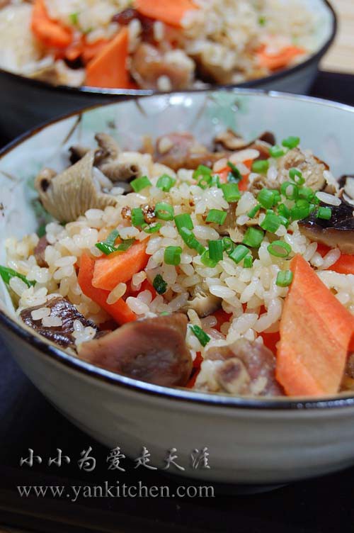 臘腸胡蘿蔔香菇燜飯