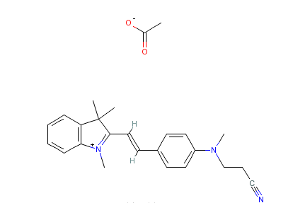 2-[2-[4-[（2-氰乙基）甲基氨基]苯基]乙烯基]-1,3,3-三甲基-3H-吲哚翁乙酸鹽