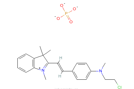 2-[2-[4-[（2-氯乙基）甲基氨基]苯基]乙烯基]-1,3,3-三甲基-3H-吲哚翁磷酸鹽