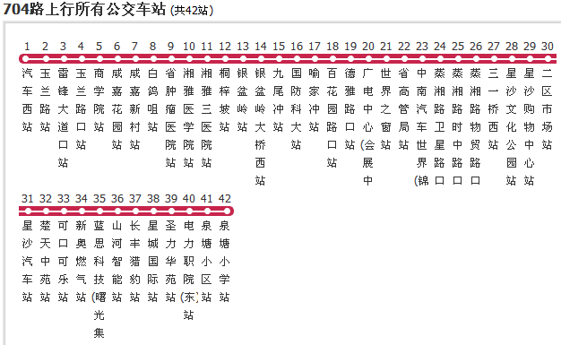 長沙公交704路