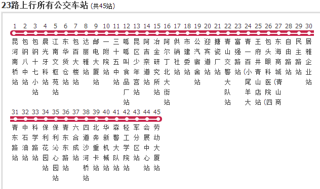 包頭公交23路