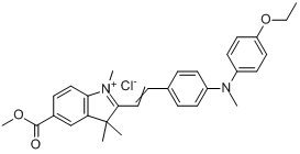 2-[2-[4-[（4-乙氧基苯基）甲氨基]苯基]乙烯基]-5-（甲氧基羰基）-1,3,3-三甲基-3H-吲哚氯化物