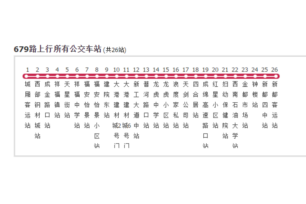 成都公交679路