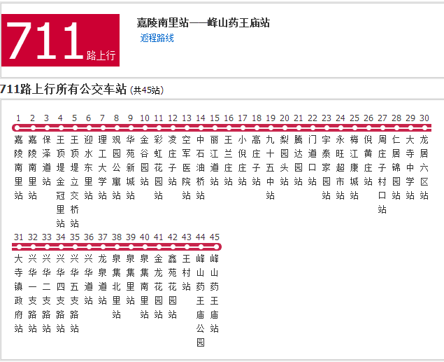 天津公交711路