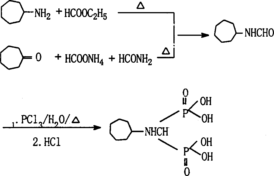 （環庚基胺基）亞甲基二膦酸的製備方法