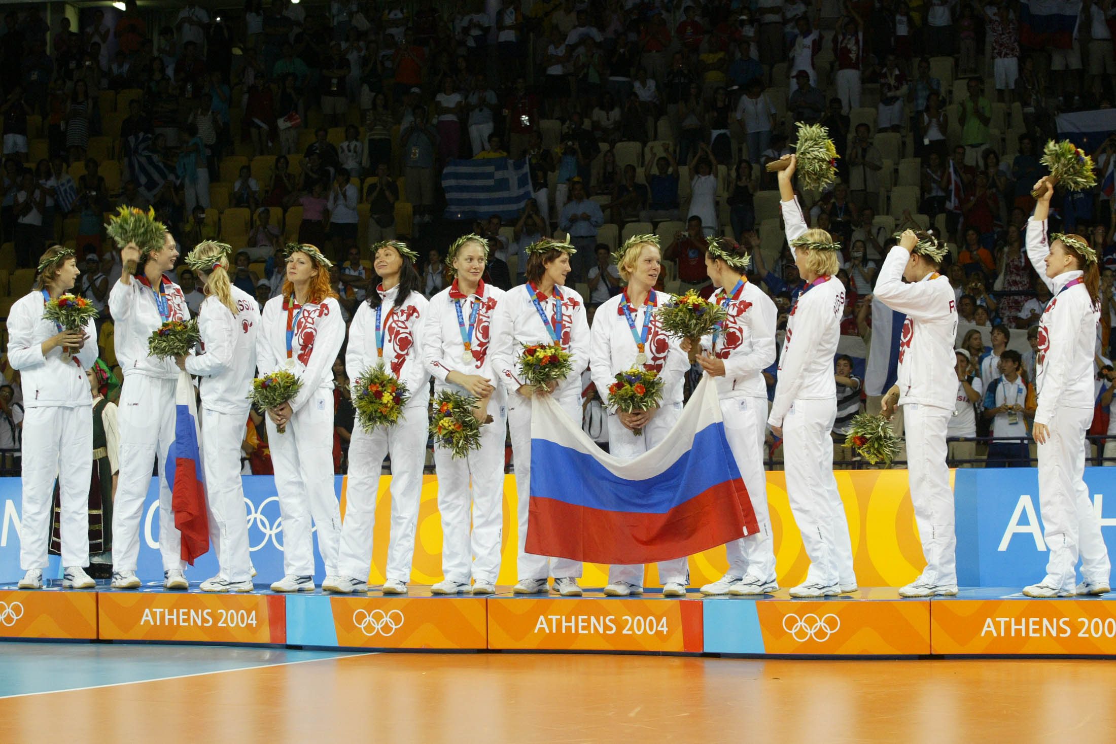 俄羅斯女排獲得銀牌