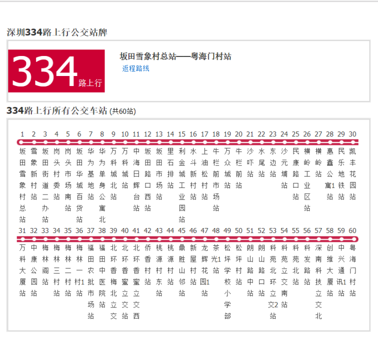 深圳公交334路