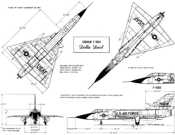 F-106 四面圖