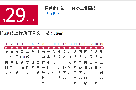 北京公交通29路