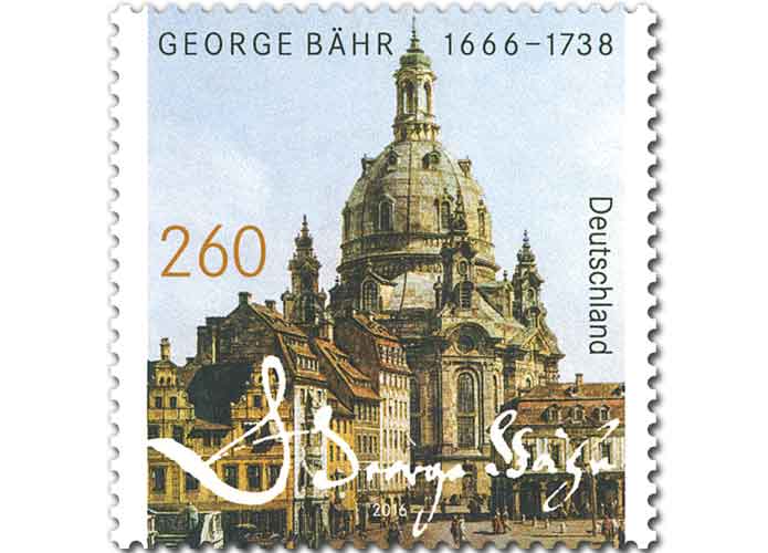 紀念著名建築師George Bähr（喬治- 拜爾，1666——1738）誕辰350周年