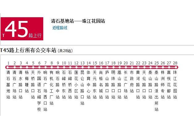 株洲公交T45路