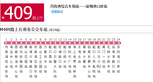 深圳公交M409路