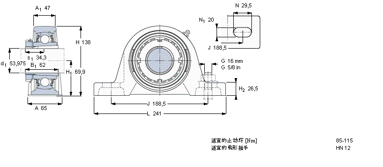 SKF SYJ60KF軸承