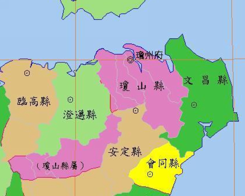 瓊山縣地圖（1905年）