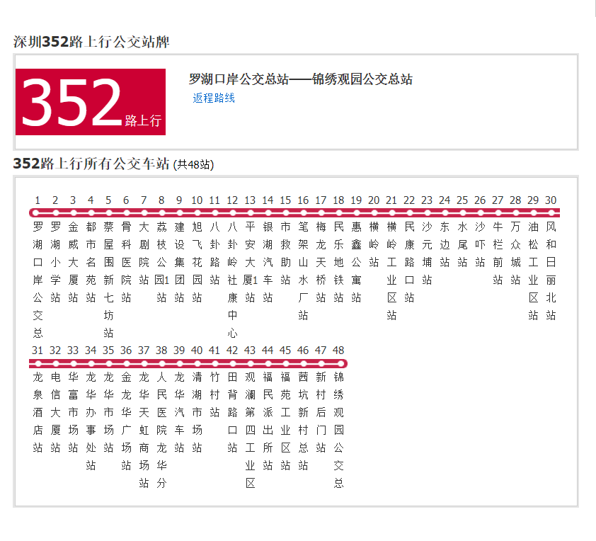 深圳公交352路