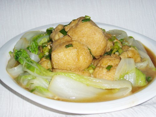 大白菜煎豆腐