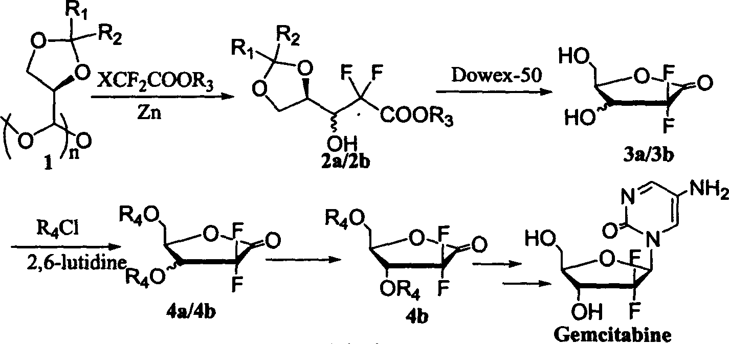 新型抗癌藥吉西他賓重要中間體新合成工藝