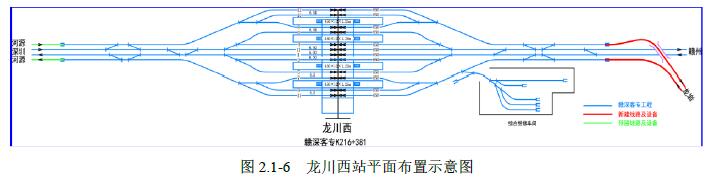 龍川西站平面布置示意圖