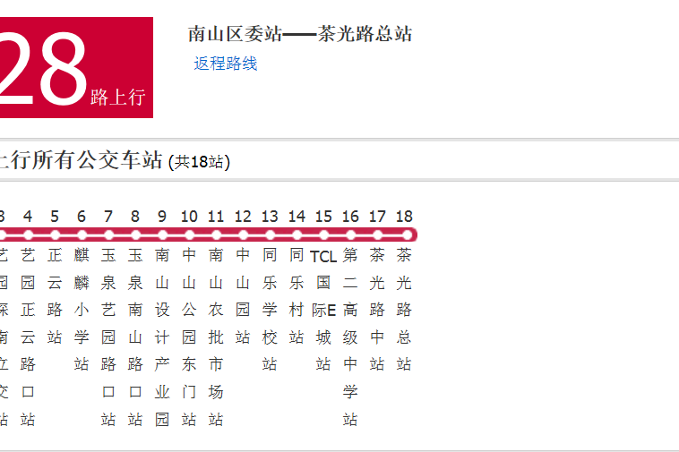 深圳公交B628路