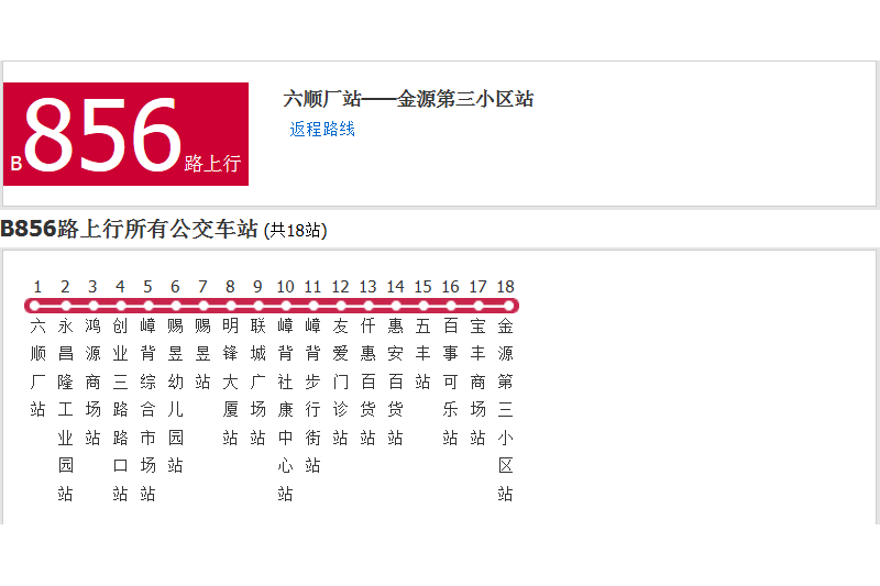 深圳公交B856路