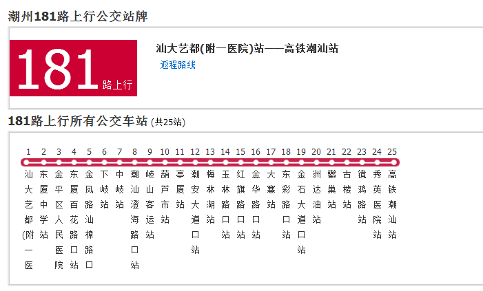 潮州公交181路