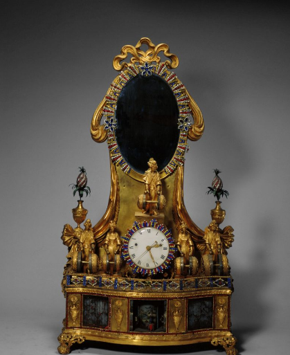 18世紀銅鍍金鏡面人打鐘