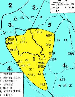 天津話方言島示意圖