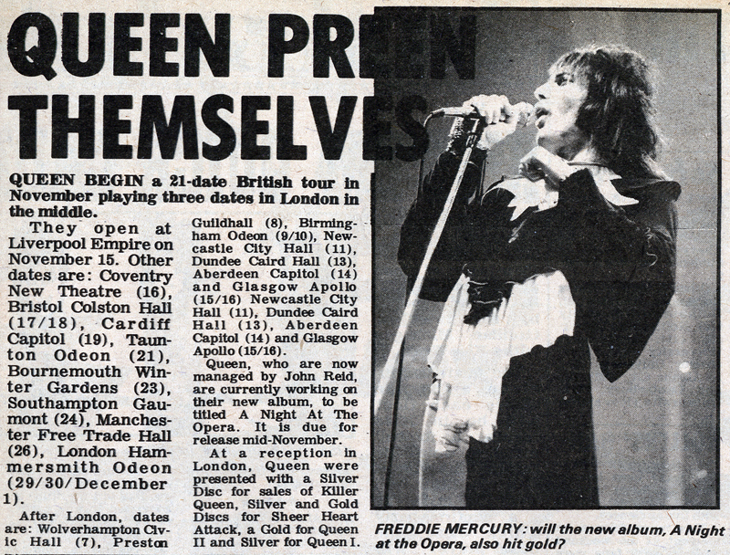 1976年報紙對皇后樂隊的報導
