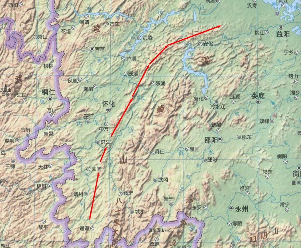 武雪山脈：介於雪峰山與武陵山之間