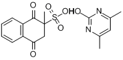 1,2,3,4-四氫-2-甲基-1,4-二氧代-2-萘磺酸與4,6-二甲基-2(1H)-嘧啶酮的化合物